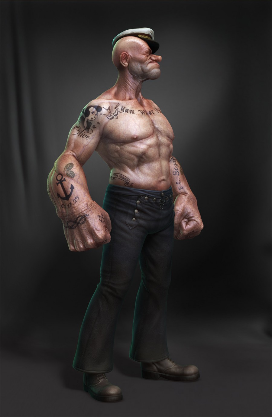 Realistic 3D Popeye by Lee Romao