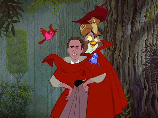 Nicolas Cage as a Disney Princess
