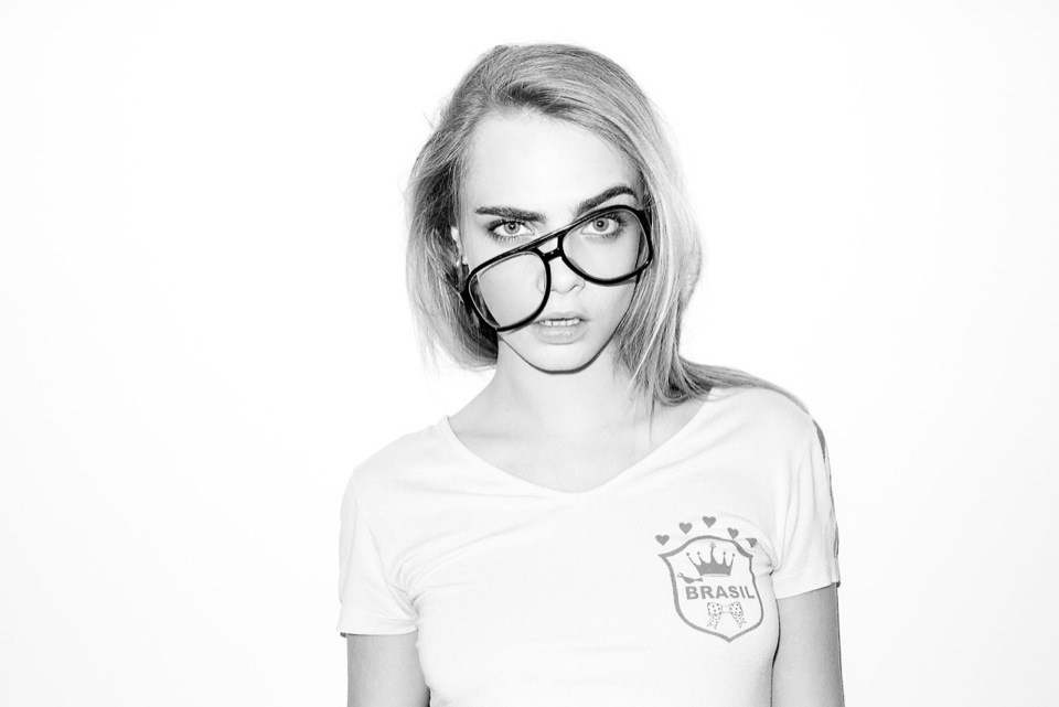 Cara Delevingne Making Her Usual Goofy Faces at Terry Richardson's