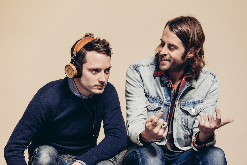 Elijah Wood and Zach Cowie who designed the Bushmills x Grado Labs headphones
