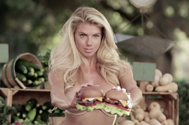 Charlotte McKinney Answers Questions on Set of All-Natural Burger commercial