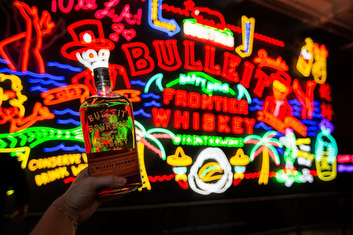 Bulleit Neon Sign Unveiling at Grand Central Market, Downtown LA