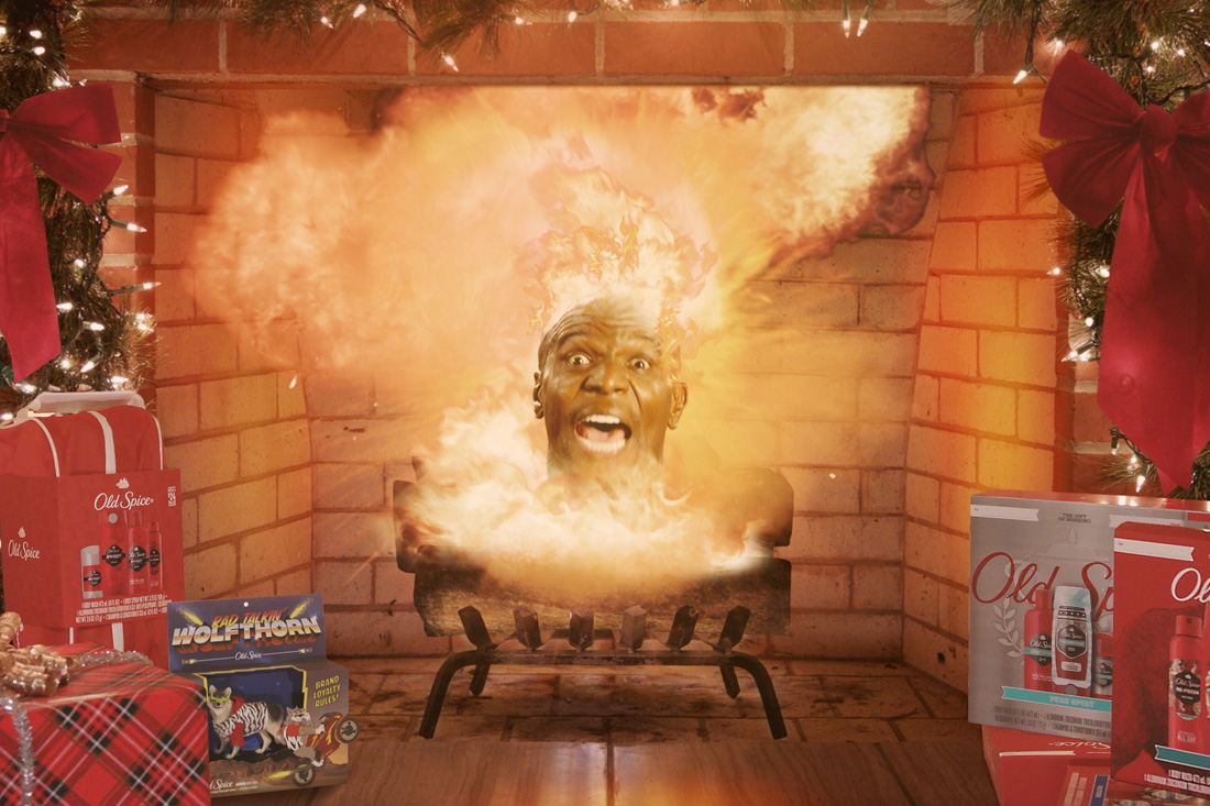 Terry Crews Blows Up Yule Log