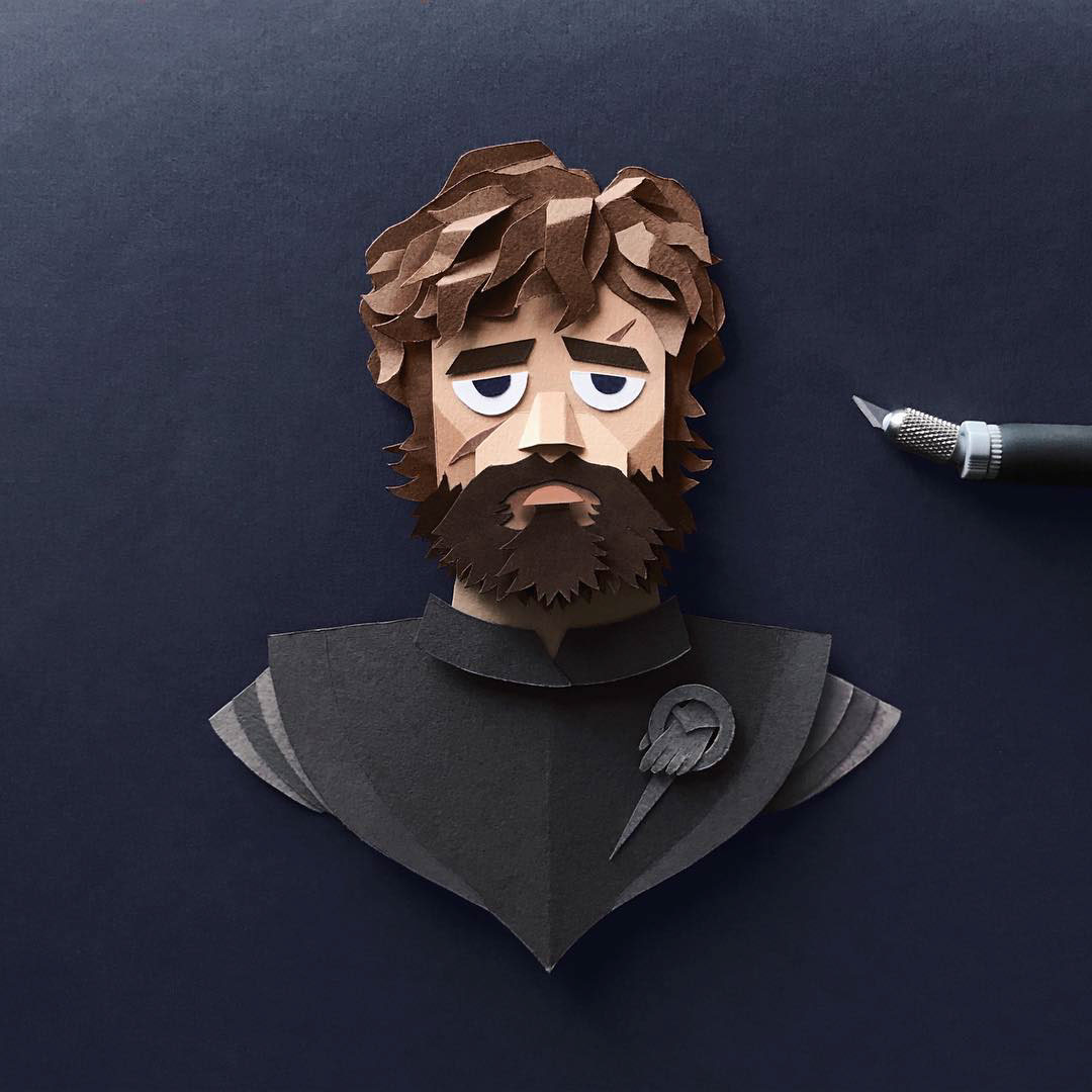 Tyrion Lannister Gregorio Game of Thrones Papercut