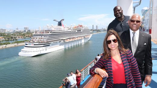 Carnival CFO, Shaquille O'Neal Welcomes Carnival Horizon to PortMiami
