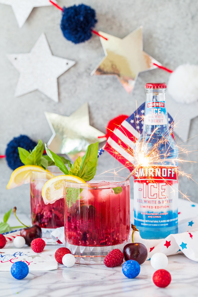 Smirnoff Red White and Berry Cocktails for 4th of July