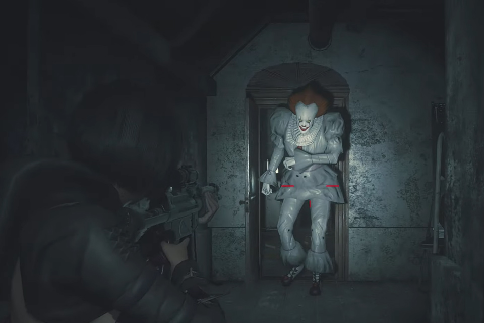 Pennywise in Resident Evil 2 mod