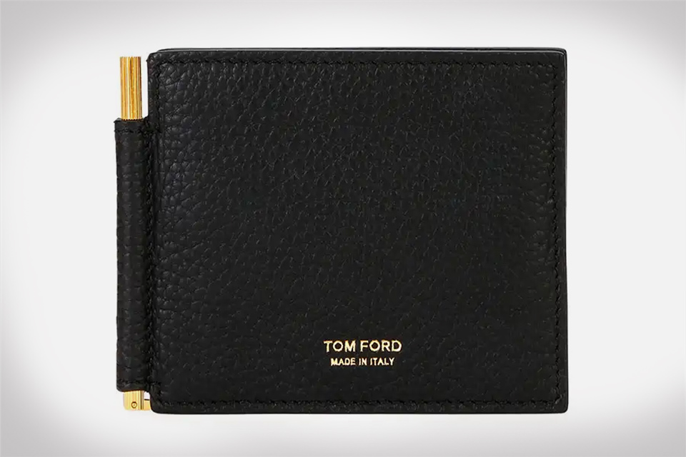 Tom Ford Men's Leather Wallet with Money Clip