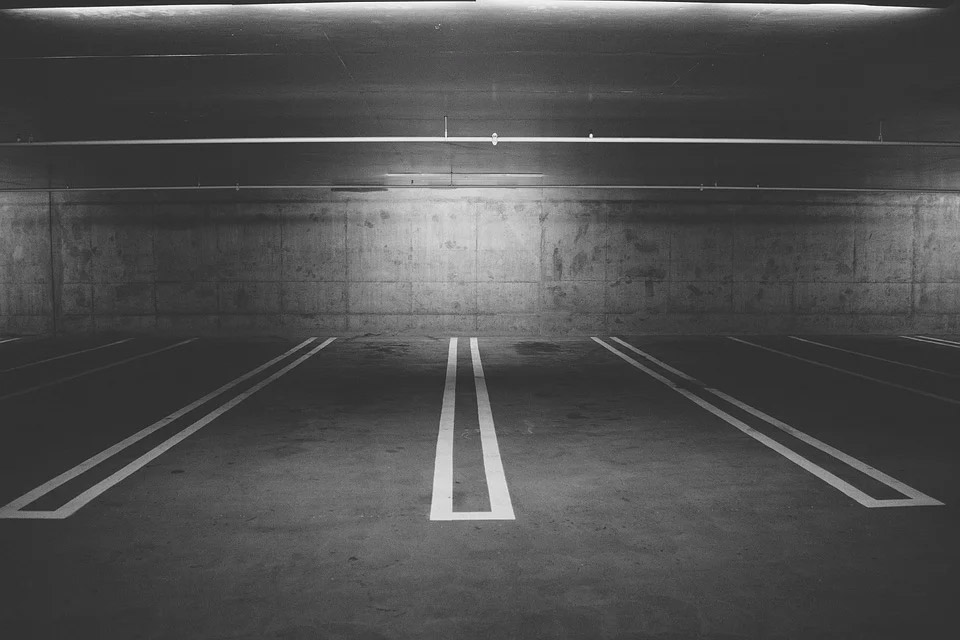 An empty parking lot