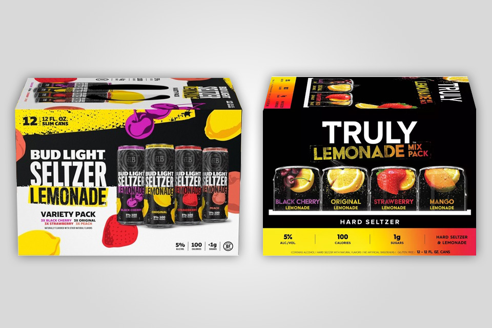Which is the best lemonade hard seltzer. Bud Light Seltzer Lemonade Variety pack vs Truly Lemonade Mix pack