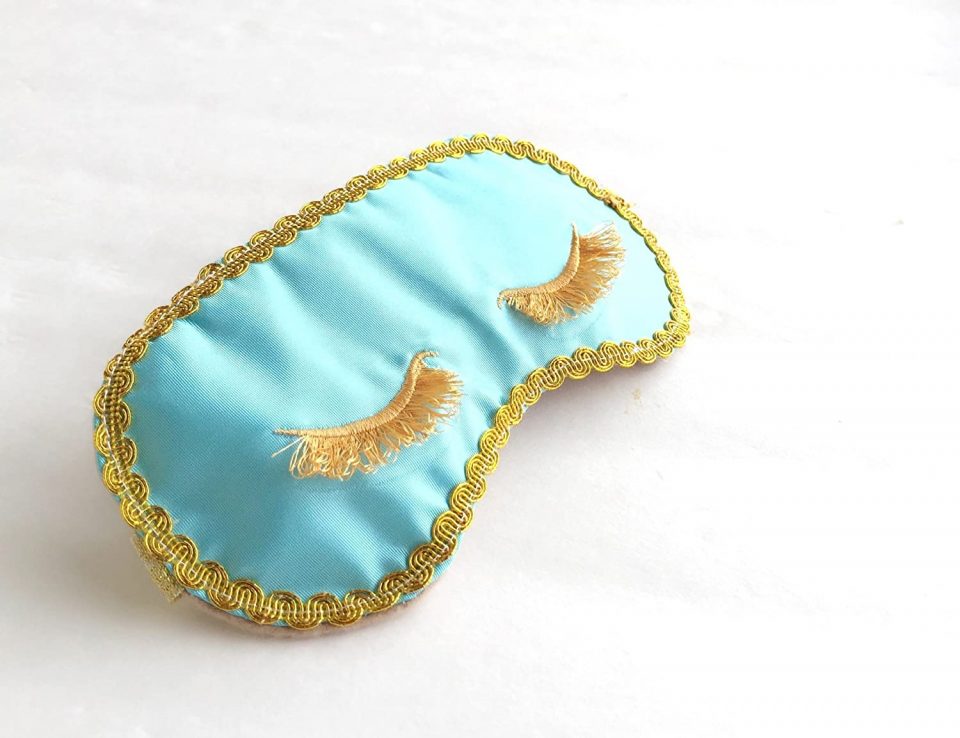 Handmade Mother's Day Gift - Handmade Breakfast at Tiffany's Eyelashes Sleep Mask