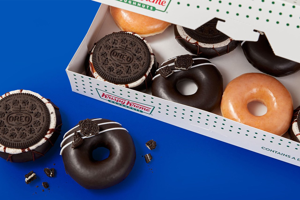 Krispy Kreme Now Servers Oreo-Glazed Donuts