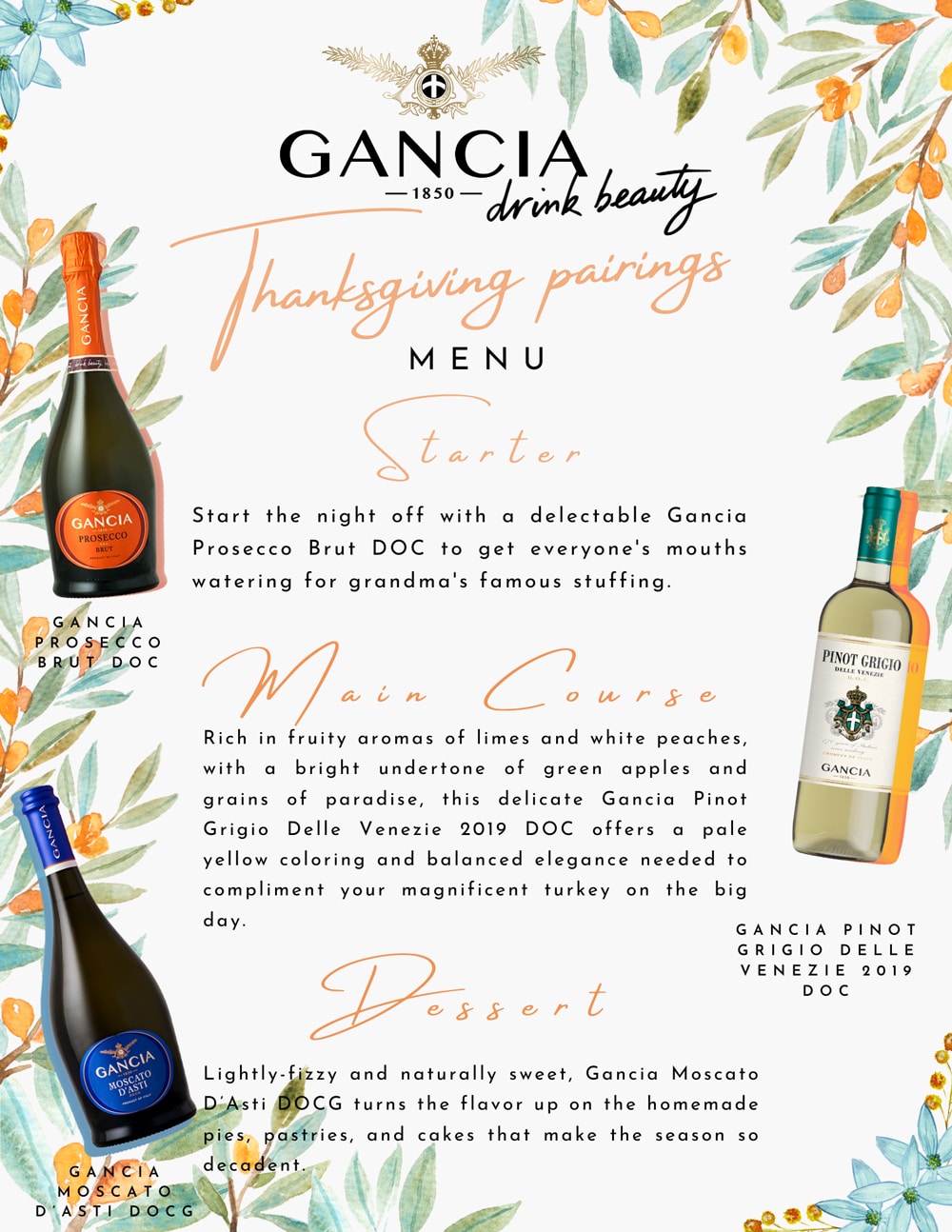Gancia wine descriptions
