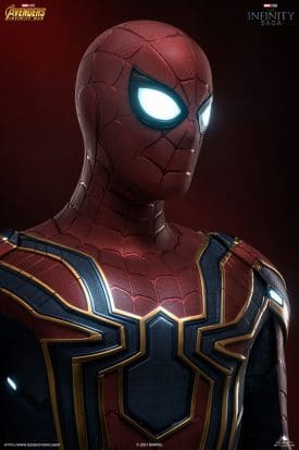 Queen Studios Made A Life-size Iron Spider-man Statue 