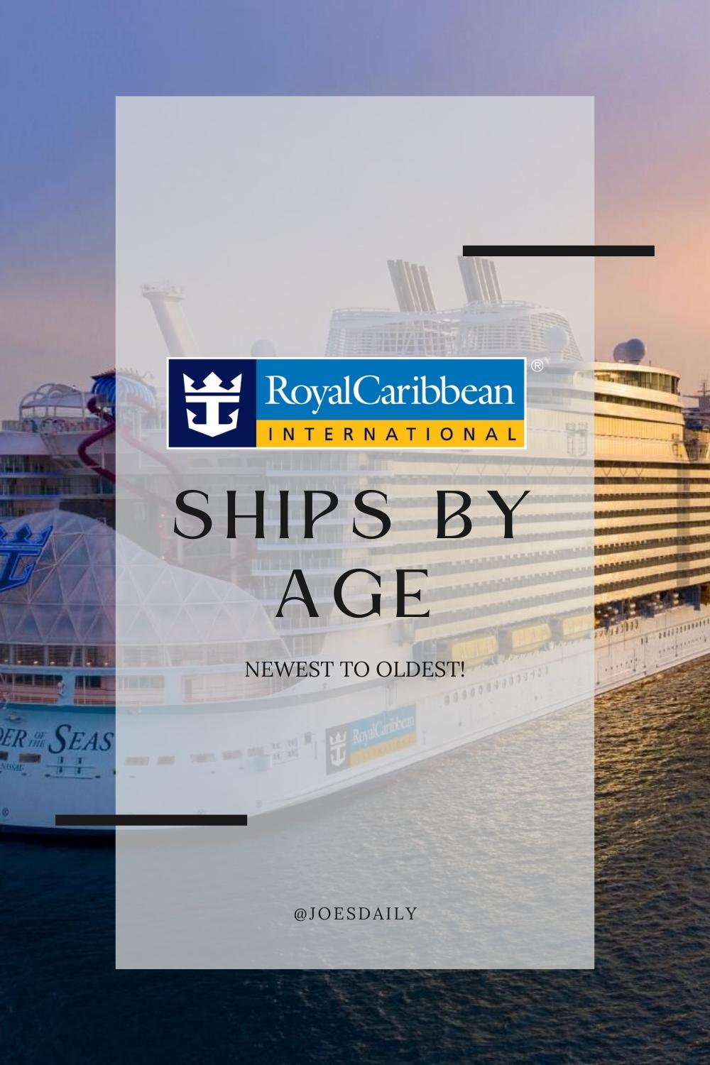 Royal Caribbean Ships by Age, New to Old