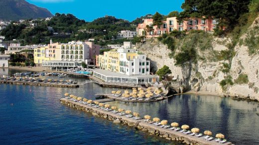 Waterfront of Regina Isabella Resort in Ischia, Italy