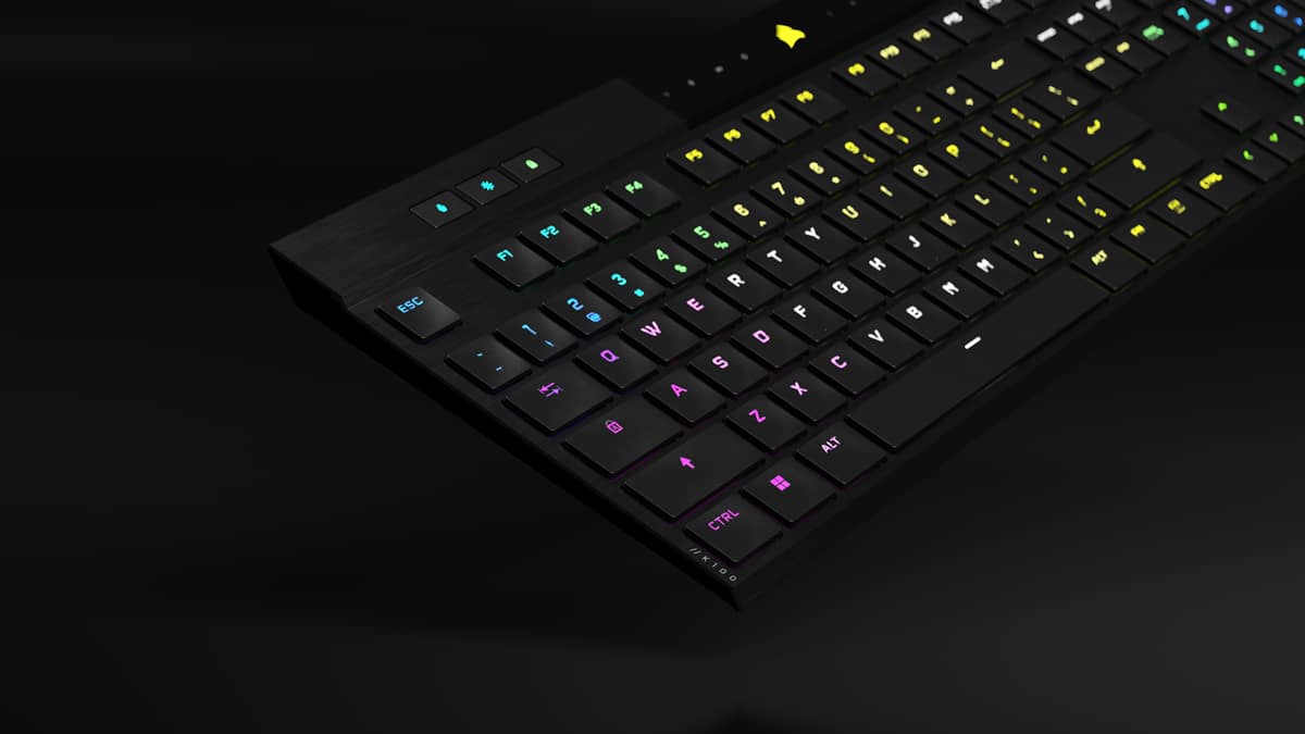 k100 is a thin wireless keyboard from CORSAIR