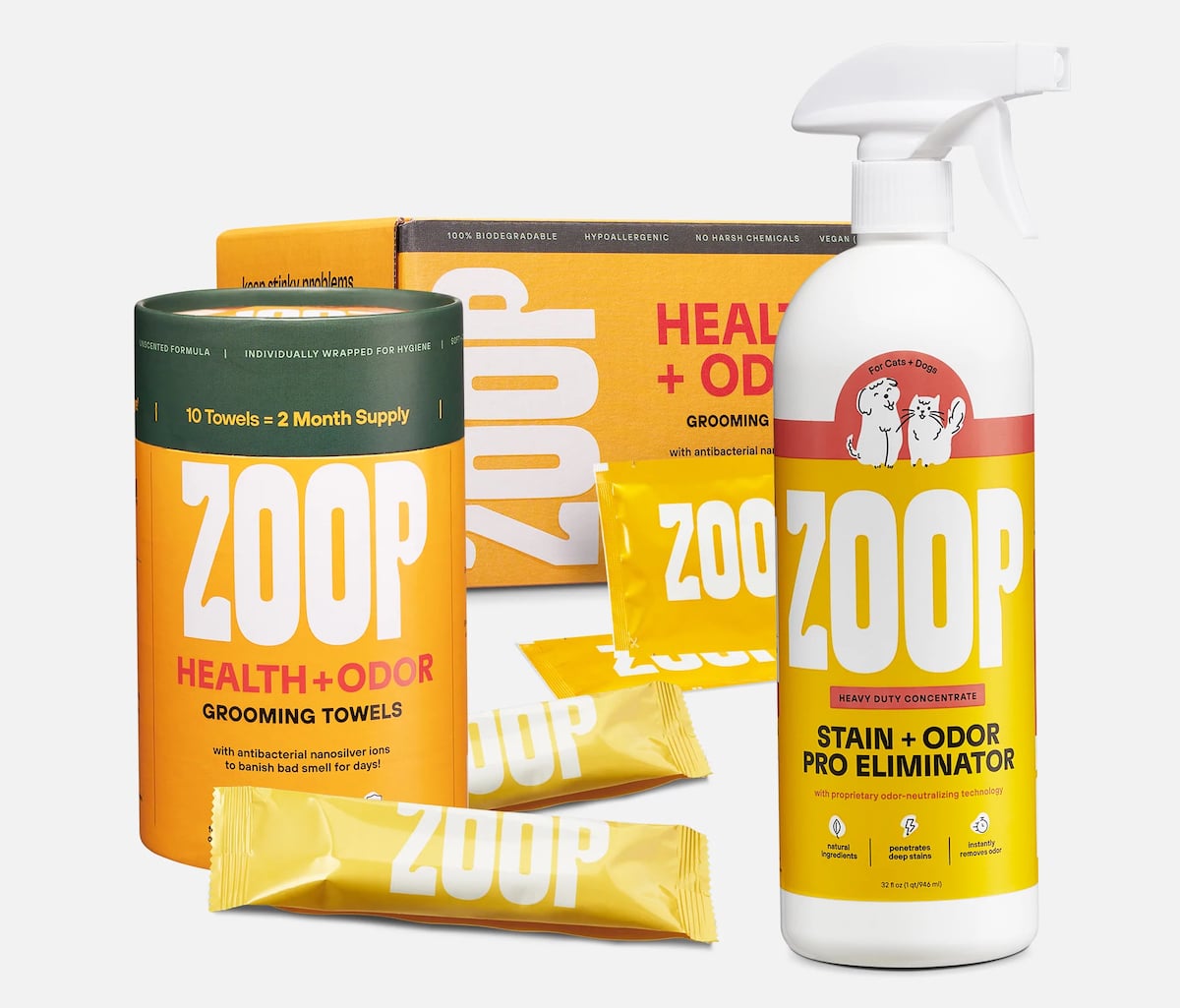 Zoop Health + Odor Grooming Wipes