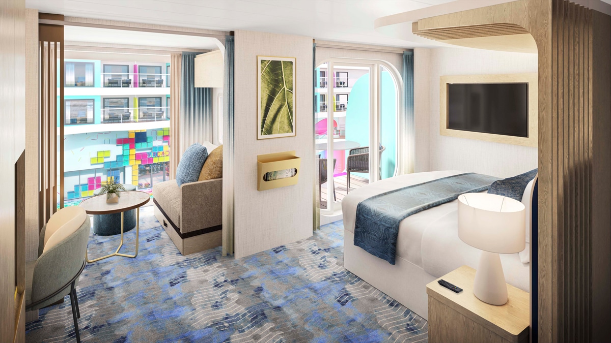 A render of the Surfside Family Suite on Icon of the Seas
