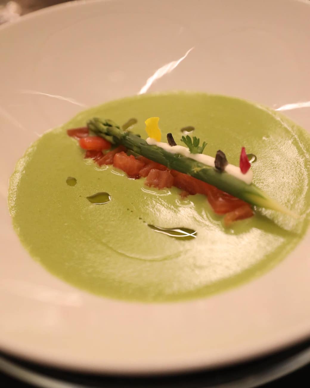 Asparagus soup Chef's Table