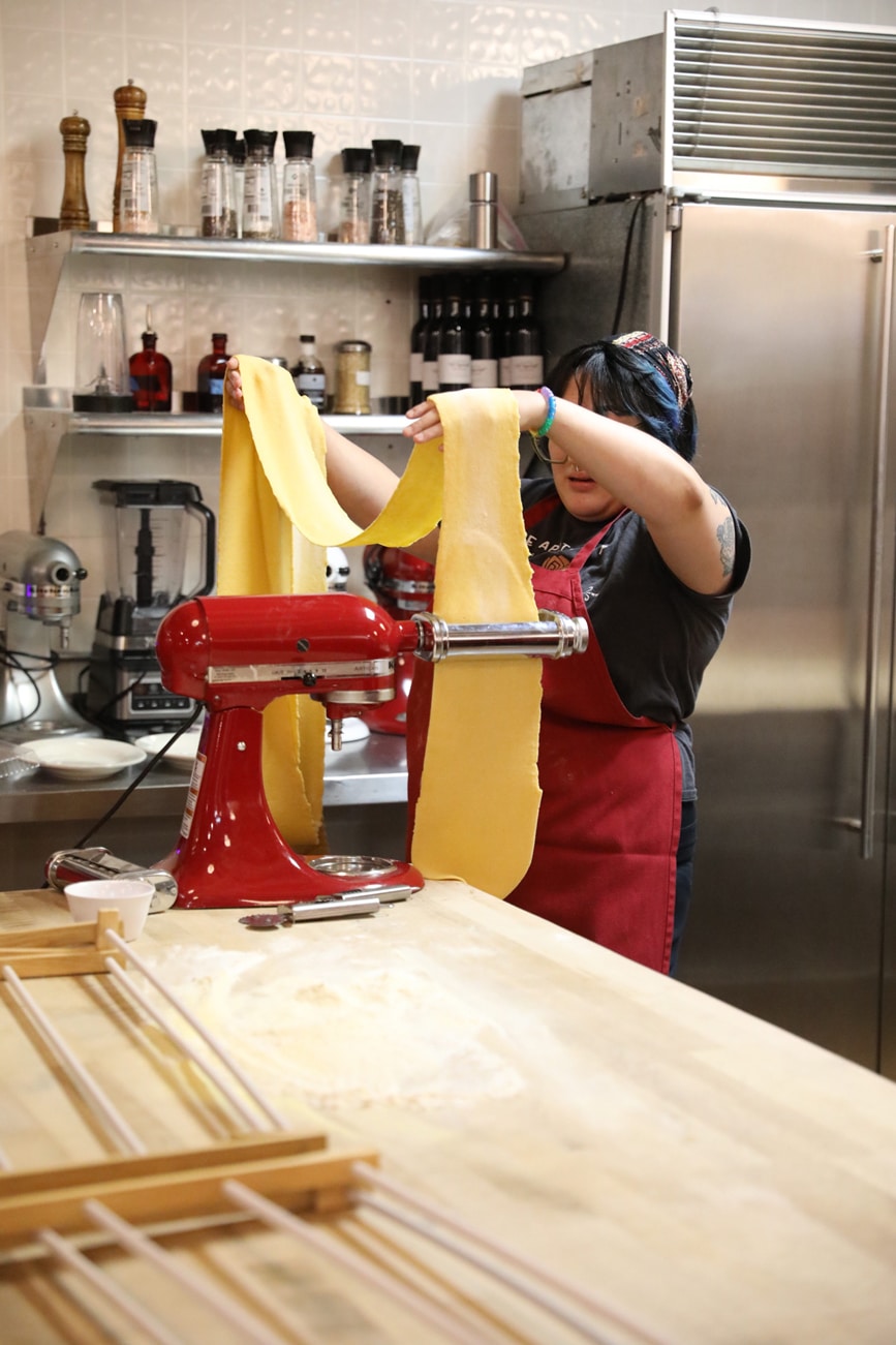 Learning how to make pasta at The Local Epicurean in Grand Rapids, MI