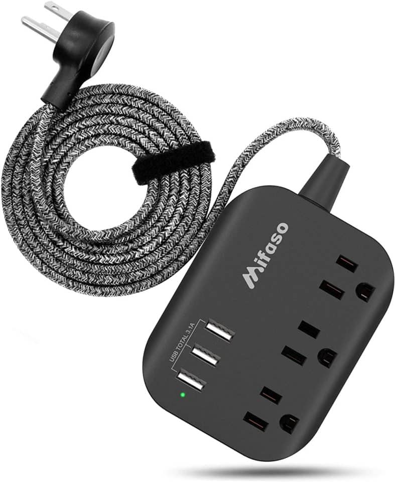 A compact portable power strip for travel
