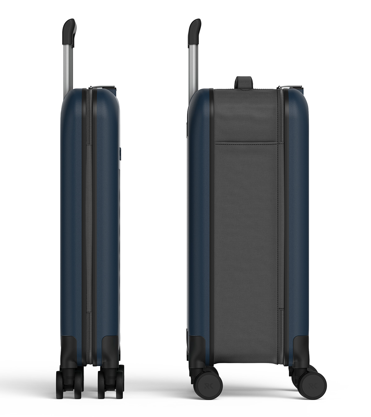 Side profile of the Rollink Flex 360 luggage