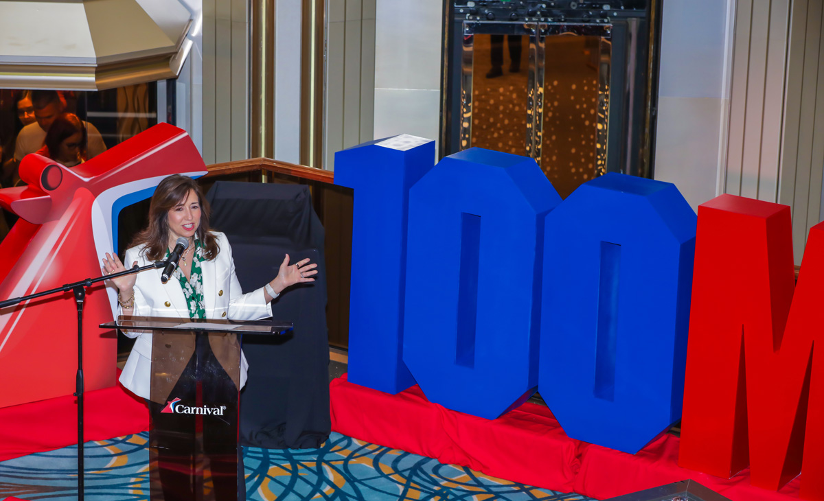 Carnival Cruise Line President, Christine Duffy was there for the celebration