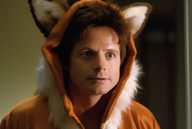 AI Generated image of Michael J. Fox as a fox