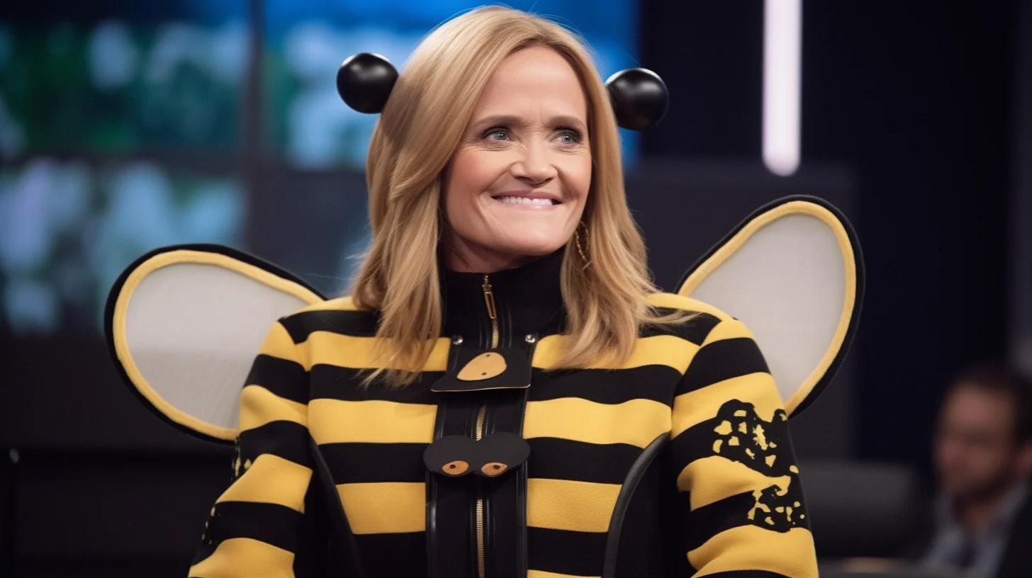 Ai Generated image of Samantha Bee dressed as a bee