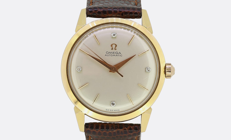Omega 1950s Watch in Gold and Diamonds