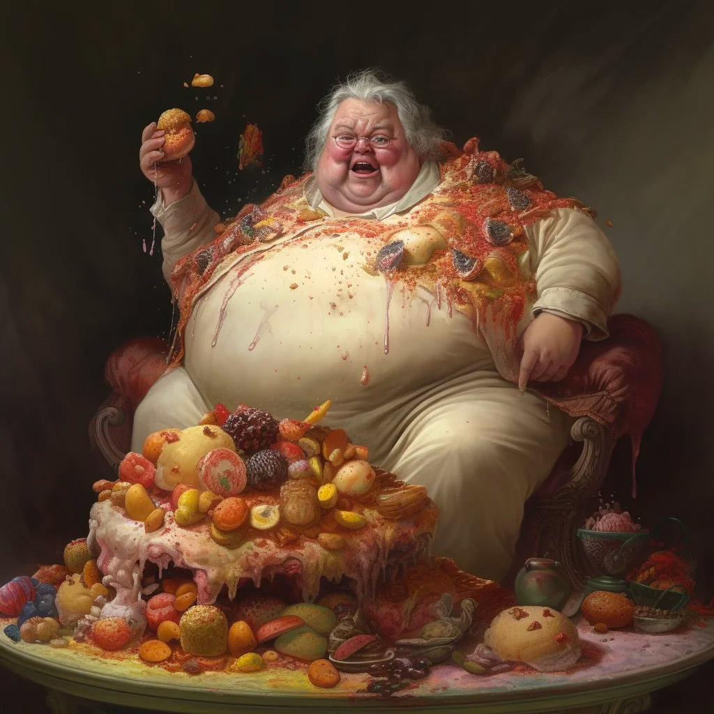 Gluttony - 7 Deadly Sins imagined by Midjourney