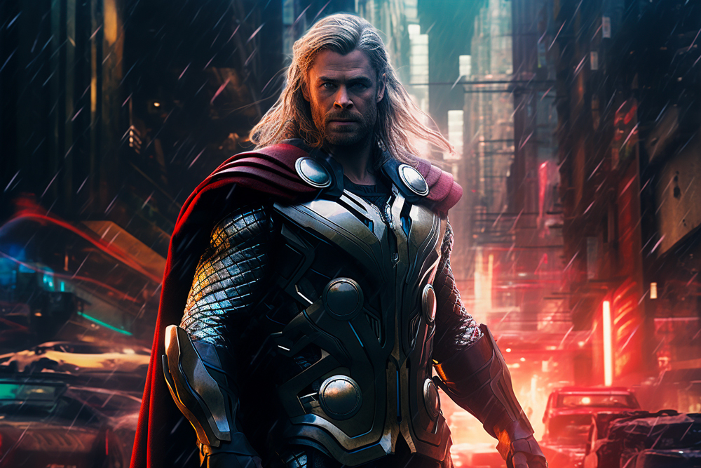 Thor Cyberpunk Superheroes