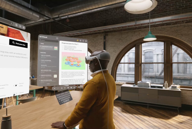 Using Apple Vision Pro in office setting