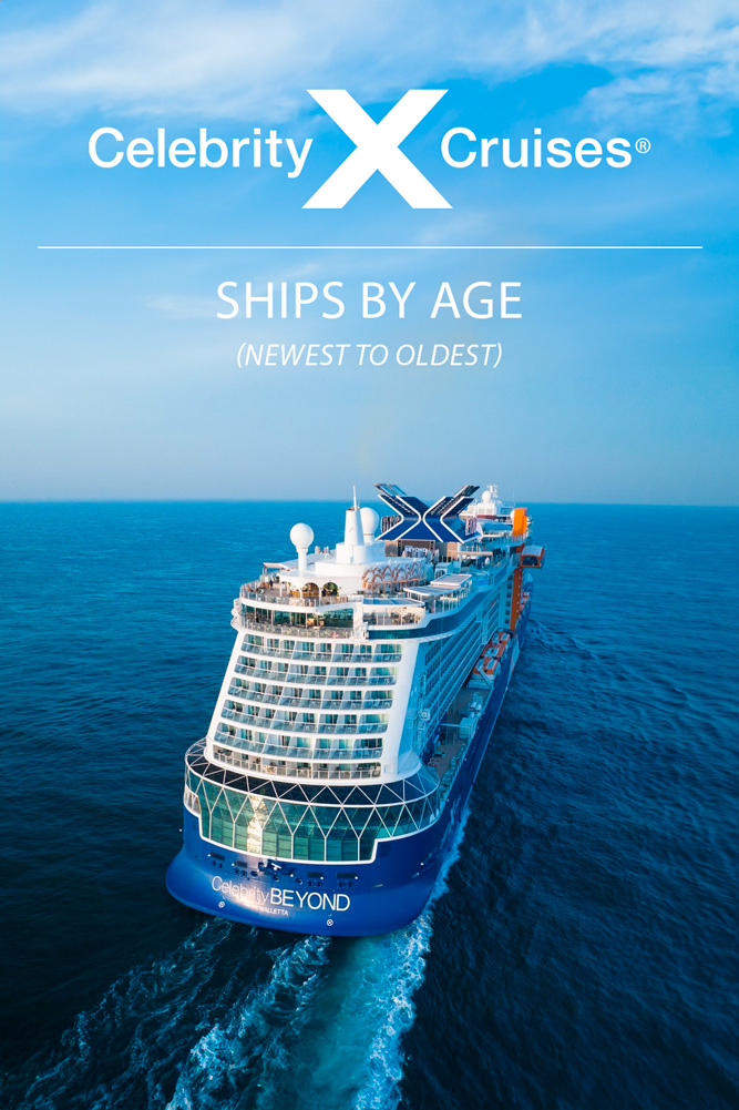 Celebrity Cruises ships by age with godmothers and christened dates