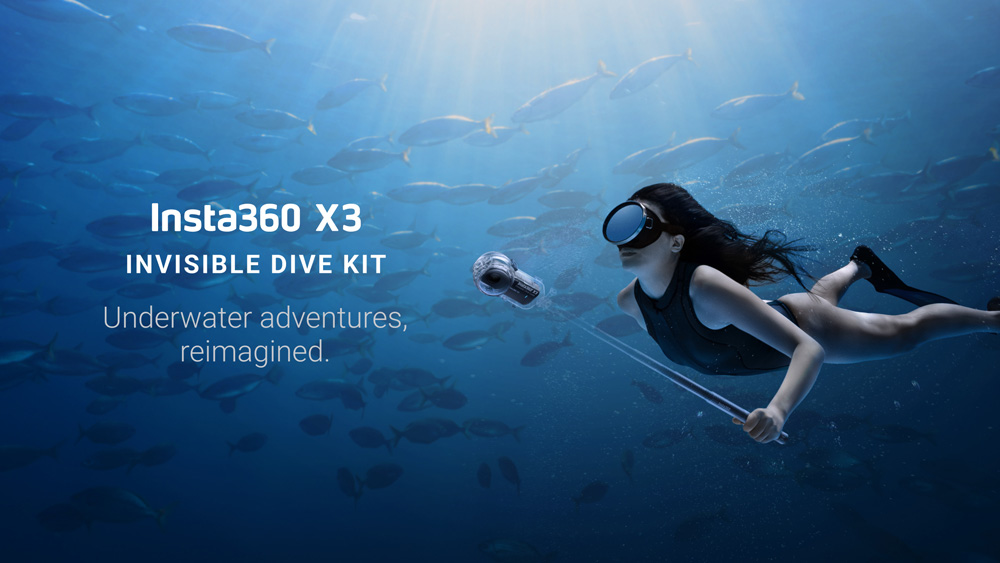 The Insta360 x3 Invisible Dive Kit is available now