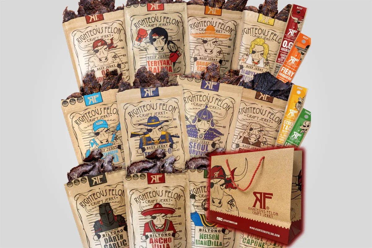 The Whole Shebang" Craft Jerky Gift Bundle from Righteous Felon