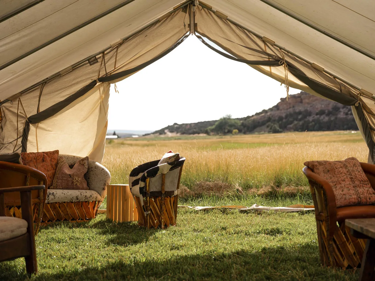 Safari style tents at Paintrock Canyon Ranch
