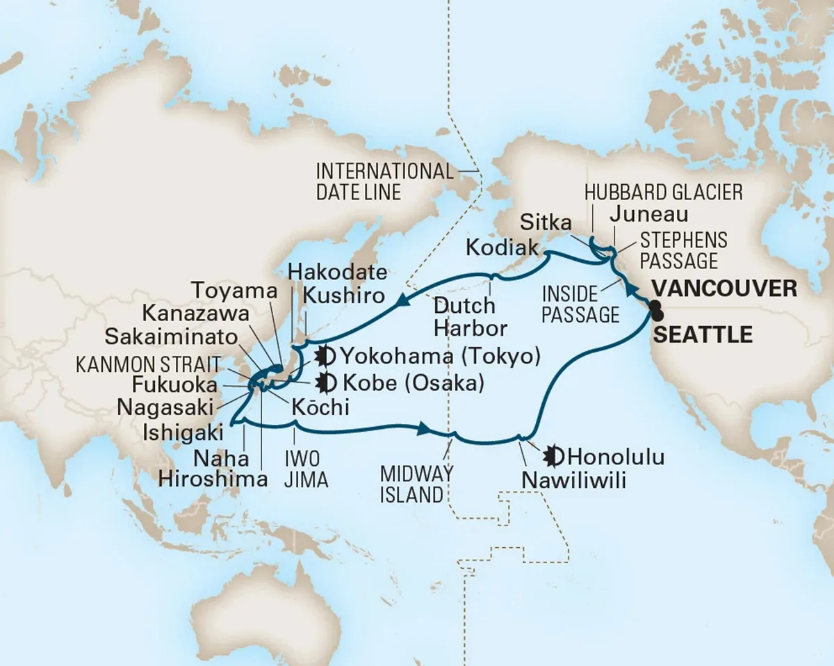 'Majestic Japan' itinerary for Holland America Line