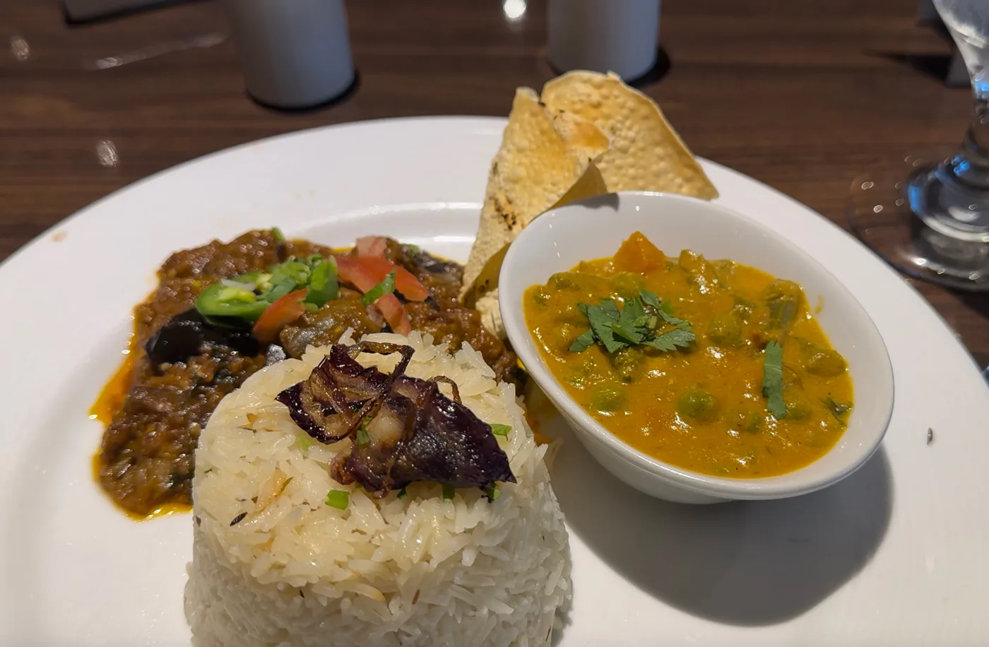 Featured Indian vegetarian on Carnival Magic's Main Dining Room