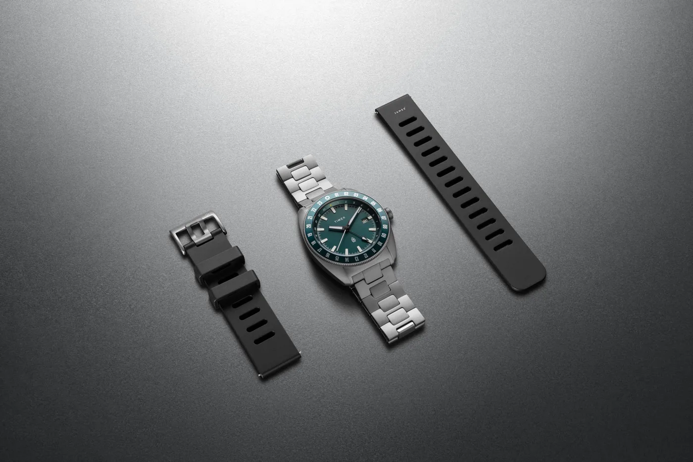 The James Brand × Timex GMT Emerald Edition