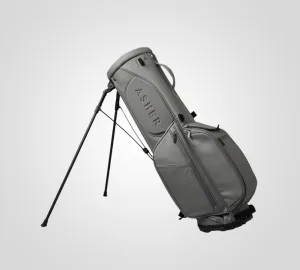 Asher Golf Everyday Stand Bag in Wolf Grey on a golf course