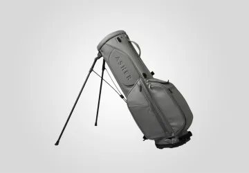 Asher Golf Everyday Stand Bag in Wolf Grey on a golf course