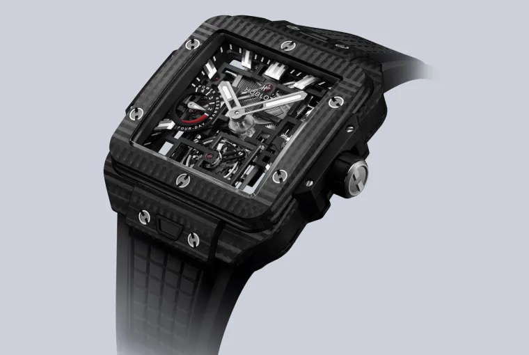 Hublot Square Bang Tourbillon 4-Day Power Reserve watch in 3D carbon case