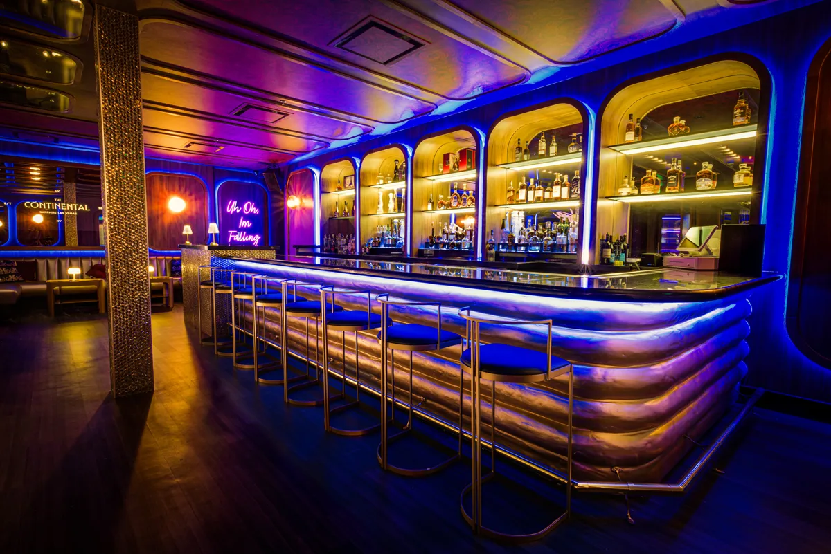 The bar at Continental Lounge at Sapphire Las Vegas