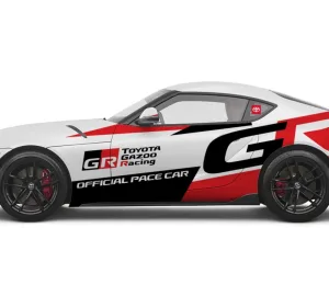 Toyota GR Supra pace car leading at 2025 NASA Championships Ozarks International Raceway