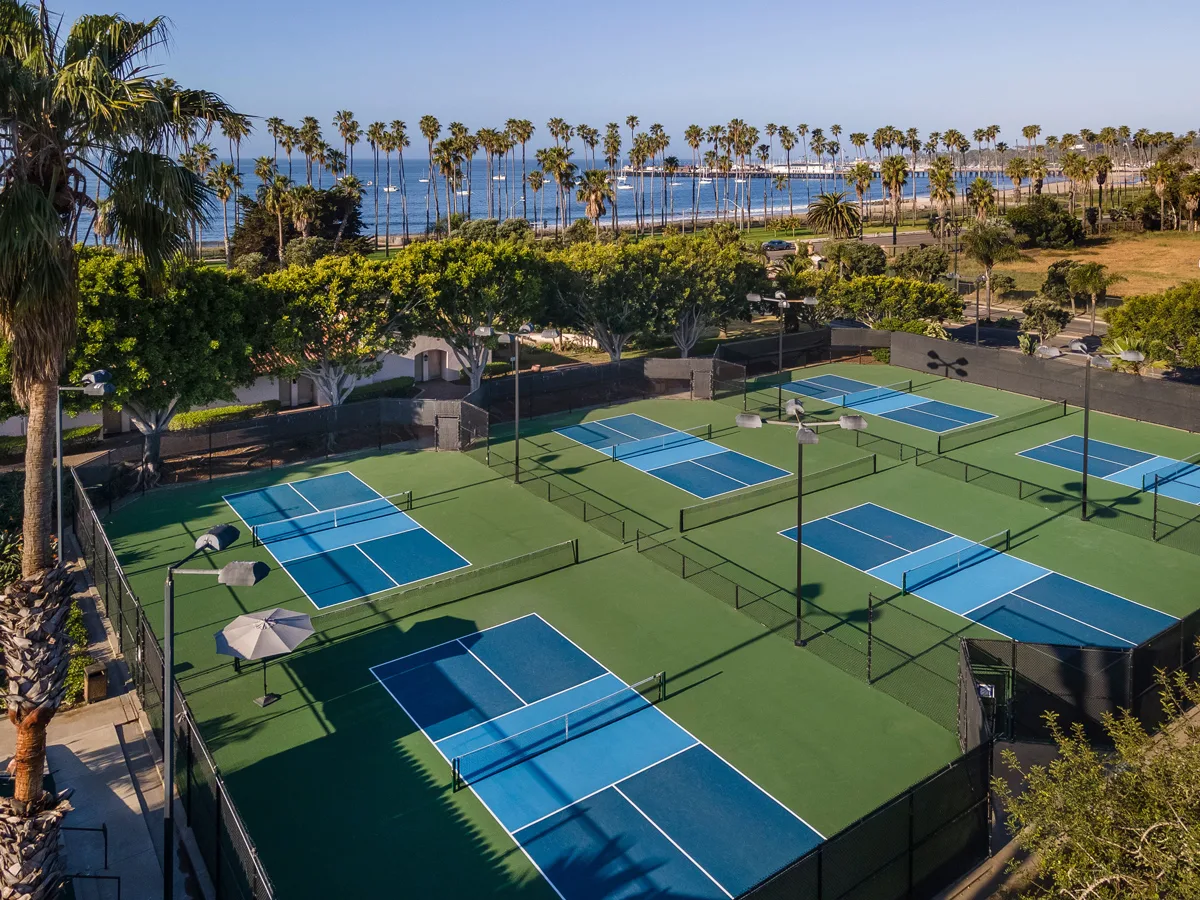 Six new pickleball courts at Hilton Santa Barbara Beachfront Resort