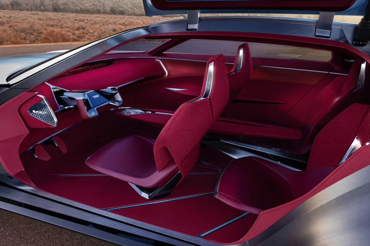 Interior view of the Cadillac Elevated Velocity concept.