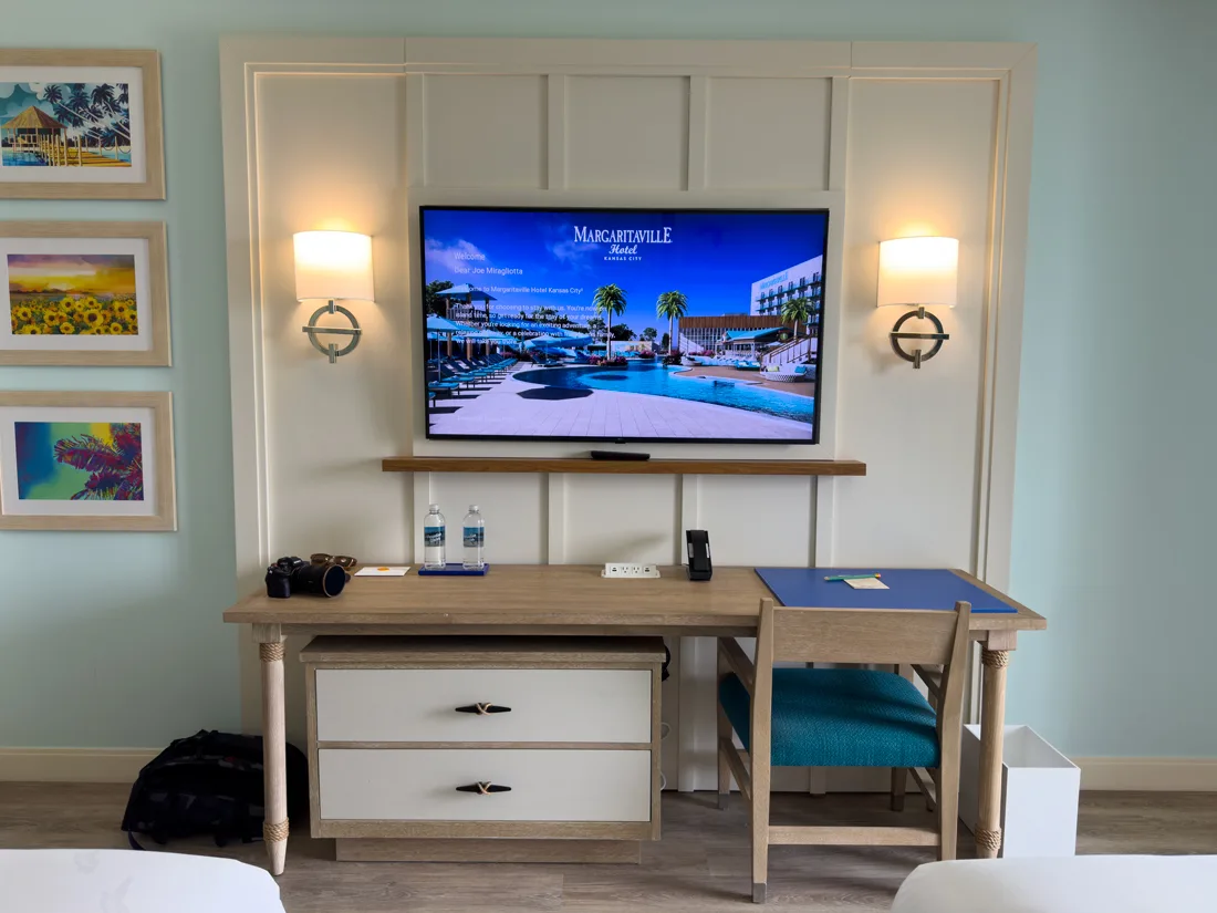 Margaritaville Hotel Kansas City's desk inside standard room