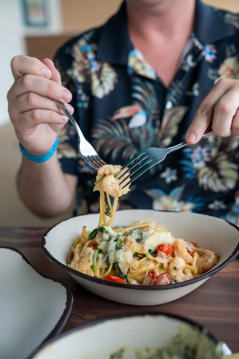 Shrimp scampi at Margaritaville's Landshark Bar & Grill